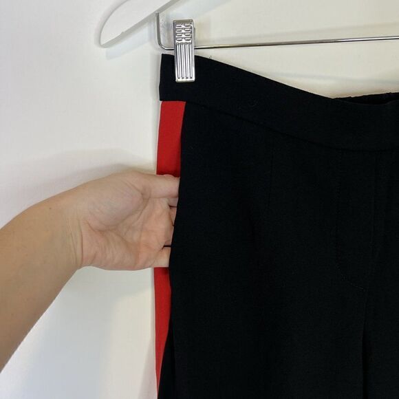 Aritzia Babaton Cohen Black Pull On Trouser Pants with Side Stripe - Picture 3 of 5